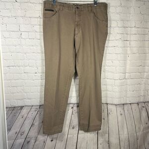 GR:56 Meyer Mens Pants Dublin Modern Comfort Chino Trousers Khaki Size US 34